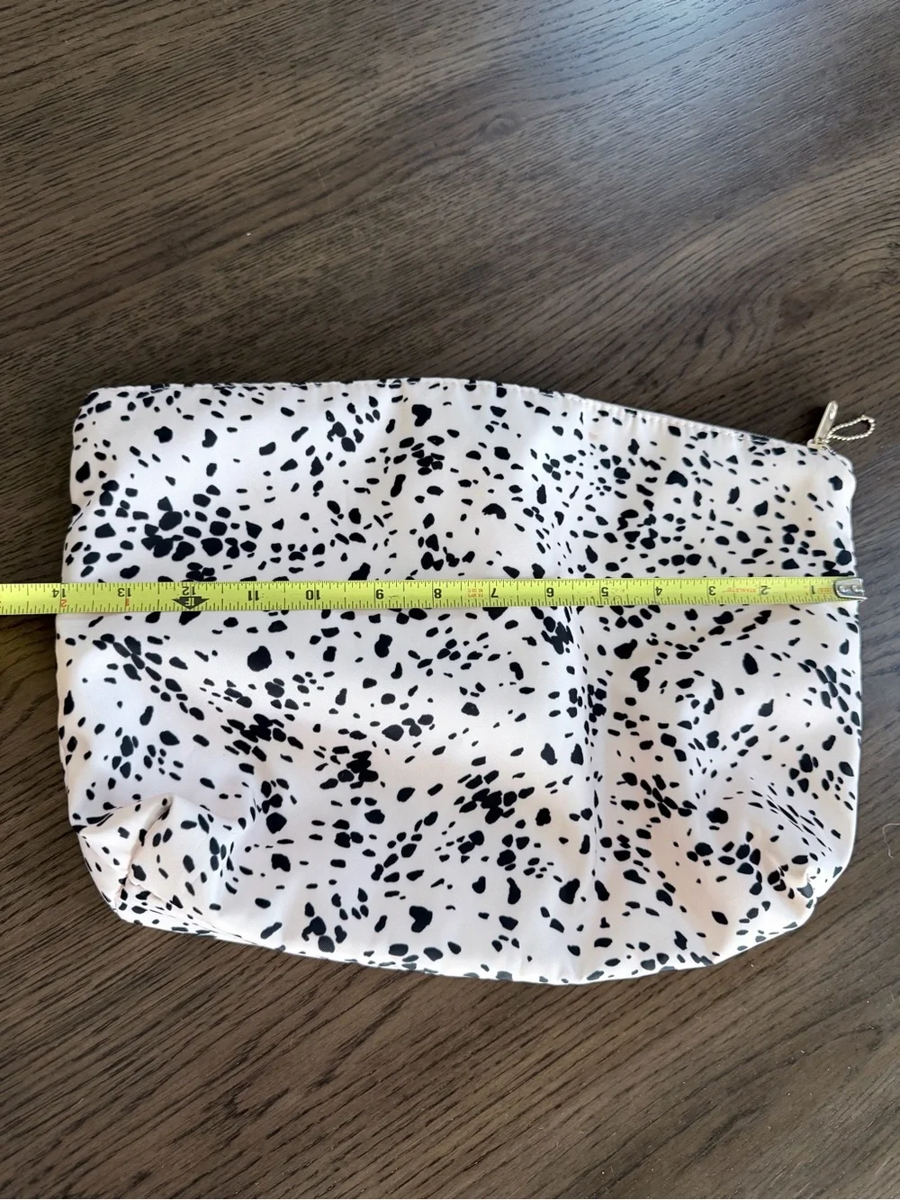 Large Spot Cosmetic Pouch in White and Black